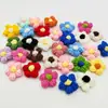 Flor de Lana Tejida Crochet Hecho a Mano Flor de Algodón Leche Flor Esponjosa Accesorios para Ropa Infantil Joyería de Pasador Creativa DIY