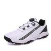 Sapatos de Golfe para Homens e Mulheres, Sapatos Casuais Respiráveis com Cadarço de Rotação Automática para Casais, Sapatos Esportivos com Travas Fixas para Homens e Mulheres