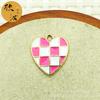 Cuadros Geométricos DIY Accesorios de Joyería Estilo Coreano Colgante Único Colgante Redondo en Forma de Corazón Pulsera Pequeño Fresco Tendón de Goma Colgante
