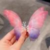Horquilla de Mariposa con Gradiente Móvil Hecha a Mano de Verano Estilo Mori Súper Hada Pinza de Pato Pinza Antiguo Hanfu con Accesorios para el Cabello para Niñas