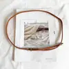 Cinto de Couro Trançado Sem Furos Novo Estilo para Mulheres com Fivela de Pino, Cinto Fino Versátil Casual Vintage, Cordão de Cintura Feminino Decorativo para Vestido