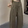 Pantalones casuales de pierna ancha con caída estilo americano para mujer, nueva moda verano 2026 cintura alta holgados adelgazantes casuales