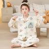 Comercio Exterior Primavera y Otoño Nuevo Estilo Pijamas de Niñas Dibujos Animados Cárdigan de Niños Ropa para el Hogar para Niños Medianos y Grandes de Manga Larga para Niños Bebés Venta al por Mayor