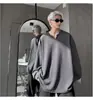 Moda Transfronteiriça Japonesa Simples Versátil Ins Temperamento Preguiçoso Artístico Camiseta de Manga Longa Torção Osso de Cobra Harajuku Tendência Novo Estilo