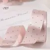 Cinta Rosa DIY Empaque de Regalo Encaje Cuadros Borde Ondulado Cinta Decorativa Accesorios para el Cabello Moño Cinta de Malla