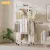 Estante giratorio móvil para secar ropa al por mayor para uso doméstico, simple de pie para balcón, almacenamiento y organización, estante de secado multifuncional