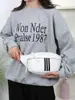 Riñonera Deportiva Casual Versátil de Moda Gran Capacidad Rayada Simple Moderna Bolso de Pecho para Exteriores Viajes Cruzado de un Solo Hombro