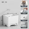 Fregadero Mopero Pequeño para Balcón de Casa, Lavabo para Piso de Baño, Fregadero Mopero Cerámico Alto de Pie, Tamaño Grande