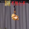 Colgante de Cadena para Teléfono de Caballo de Carrusel Tallado en Sándalo Pulsera Creativa Yiming Xianyuan Sándalo Morado Llavero de Caballo Dorado