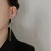 Pendientes de Borla con Lazo de Diamante Flash Asimétrico Avanzado 2021 Nueva Moda Popular Celebridad de Internet Pendientes Elegantes para Mujer