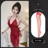 Lencería Sexy de Espalda Descubierta Lemon Story, Body Moldeador Sedoso de Tirantes de Encaje, Camisón 8157