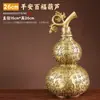 Adorno de Calabaza de Latón para la Paz y la Prosperidad con Tapa Abierta, Calabaza con la Palabra "Paz" para Entrada de Sala de Estar Decoración del Hogar