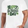 Chegada Nova Europeia e Americana 2025 Festival de San Pachrette Camiseta Masculina de Manga Curta Verão Casual Geométrica Gola Redonda Top