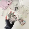 Versão Coreana da Garota Caçadora de Estrelas Porta-Cartões com Pingente de Estrela Colorido Porta-Exibição de Cartão Pequeno Transparente de 3 polegadas Porta-Cartões Polaroid Porta-Cartão Rígido