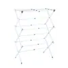 Perchero plegable de pie transfronterizo, extensible y retráctil, no requiere instalación, simple varilla de secado de ropa de tres niveles, venta al por mayor