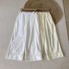 Pantalones Casuales Frescos Estilo Japonés Nuevo Verano 2025 Pantalones de Encaje de Color Sólido Multicapa para Mujer Mori Reductores de Edad Leggings