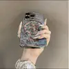 Loto de Dunhuang es Adecuado para Apple 16Promax, Funda de Teléfono Móvil de Moda para Mujer, iPhone 15 Plateado Apple 17Pro