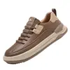 Zapatos Casuales de Verano para Hombre Zapatos Versátiles Zapatillas de Suela Gruesa Zapatos Casuales de Cuero Genuino para Hombre Venta al Por Mayor de Fábrica