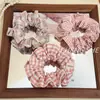 Elástico de Cabelo Rosa Xadrez Doce Estilo Coreano, Prendedor de Rabo de Cavalo Simples e Versátil, Elástico de Cabelo Durável, Acessório de Cabelo para Mulheres