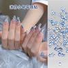 Strass Pequenos Azul Claro para Nail Art, Populares Mini Strass Irregulares de Fundo Plano, Unhas Postiças Brancas, Acessórios para Nail Art