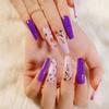 Coleção de Halloween Nail Longa Usável Unha Acabada Pressionada na Unha Unha Postiça Manicure Patch Patch de Unha