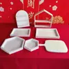 Nuevo Estante Blanco para Mesa de Postres Madera Acrílico Blanco Soporte de Exhibición para Mesa de Postres Decoración de Mesa