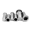 Tuerca remachable no estándar tornillo remachable hexagonal parcial personalizado capuchón de aluminio remachable procesamiento personalizado remache de acero inoxidable