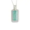 Pingente Natural de Jadeíta Grau A Colar de Jade Água Azul Atacado Dropshipping S5100904
