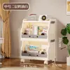 Estantería Móvil para Libros de Múltiples Niveles con Ruedas para Uso Doméstico, No Requiere Instalación, Estantería para Guardar Snacks Infantiles y Juguetes para Bebés