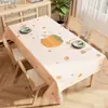 Mantel Color Crema, Lavable, Impermeable, Resistente al Aceite, Inodoro, Lujo Ligero, Tacto de Alta Gama, Mantel para Mesa de Café y Escritorio de PVC, Cubierta de Mesa