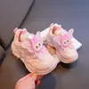 Tenis para Niñas con Forro de Felpa, Nuevo Modelo de Invierno, Zapatos de Algodón de Doble Capa Calientes para Niños con Hebilla Giratoria, Tenis Tipo "Dad Shoes" para Niñas