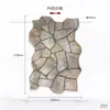 Pele de Pedra PU Imitação de Arenito Branco Pedra Cultural Parede Externa de Villa Painel Decorativo de Azulejo de Imitação de Pedra Parede de Fundo de Azulejo Antigo Parede Externa
