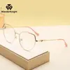 Armações de Óculos Tendência Transfronteiriças Moda Ultra-Leves Óculos de Aro Completo Armações de Óculos Casuais de Metal Óculos de Grau Femininos com Anti-Luz Azul