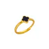 Anillo de Concha de Trébol de Cuatro Hojas Anillo Delgado de Cola de Trébol Apertura Ajustable para Novia Regalo del Día de San Valentín