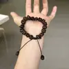 Pulsera Original Nueva Estilo Chino para Estudiantes con Granos de Café, Elementos de Osito Lindo, Zorro de Nueve Colas y Perro Canela, un Éxito en Xiaohongshu