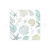 Nuevo juego de platos de papel temáticos de conchas marinas y estrellas de mar para fiestas, decoración de vajilla de dibujos animados para vacaciones en la playa