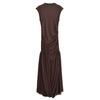 Vestido de Verão Feminino com Costura em Renda de Seda Sem Mangas Irregular no Quadril Ajustado Slimming Estilo Europeu e Americano 2025 Novo