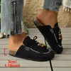 Pantuflas Mocasín Cerradas Vintage en Stock 2026 Estilo Nuevo Plataforma Gruesa con Borlas, Adornadas con Perlas, Slip-On, Medias Pantuflas Estilo Birkenstock para Mujer