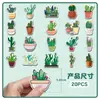 20 Piezas de Imanes Suaves Magnéticos de Cactus para Refrigerador Plantas Verdes en Maceta Venta Caliente Transfronteriza Pequeños Frescos Creativos Impermeables Pegatinas Magnéticas