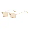Moda Coreana Retro Metal Verde Claro Gafas de Sol de Caja Pequeña para Mujer Tiktok Celebridad de Internet Mismo Estilo Gafas de Sol para Hombre Modernas