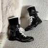 Botines versátiles, botas Martin de suela gruesa, estilo retro, nueva colección otoño/invierno 2026 inspirada en el boxeo, botines de media caña estilo británico, disponibles en tallas grandes