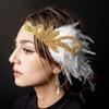 Tiara luminosa de unicórnio com asas de anjo, cocar de penas, acessórios de cabelo indianos, faixa de cabelo, performance, estilo étnico antigo
