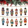 12 Enfeites de Quebra-Nozes de Natal com 12 Designs Únicos e Coesos, Cores Vibrantes e Padrões Delicados