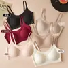 Lavável à Máquina com Bojo Fixo, Efeito Base, Invisível, Sem Costura, Push-Up, Anti-Queda, Respirável, Decote em U, Costas Bonitas, Roupa Íntima Feminina
