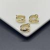 Colgante de Planeta de Vidrio de Color de Lujo Ligero, Colgante Cósmico Pequeño Incrustado de Diamantes Chapado en Oro, Materiales Crudos para Joyería Hecha a Mano al por Mayor