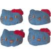 Otoño e Invierno Nuevo Kitty Azul Mezclilla Accesorios de Felpa Abertura Trasera Lindo Cuerda para el Cabello para Niña Accesorios Zapatos y Calcetines
