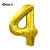 Novo Balão Digital Grande de 40 polegadas Versão Americana 0-9 Imitação de Alumínio Americano Balão para Arranjo de Festa de Aniversário Festa de Balões