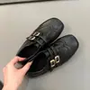Primer Encuentro Ji Zapatos Planos de Cuña Oculta Tallados Retro para Mujer Otoño 2026 Nuevo Estilo Estilo Británico Zapatos Negros Pequeños de Cuero