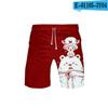 Venta directa de verano anime japonés pequeño mar alrededor de la tendencia de pantalones cortos de playa 3D para hombre