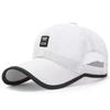 Chapéu de Malha Respirável de Verão Masculino Proteção Solar ao Ar Livre Aba de Sol Boné de Baseball Masculino Boné com Aba Moda Casual Atacado